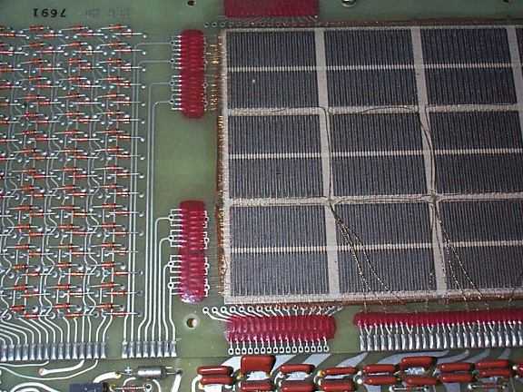 HITAC-10II core memory array and diode switches